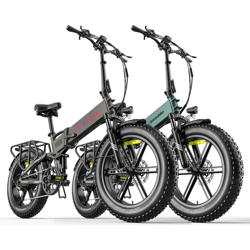 Električni sklopivi bicikl ELETRONBIKE OG20 (20" Fat Tire), siva boja-0