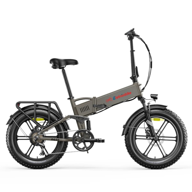 Električni sklopivi bicikl ELETRONBIKE OG20 (20" Fat Tire), siva boja-1