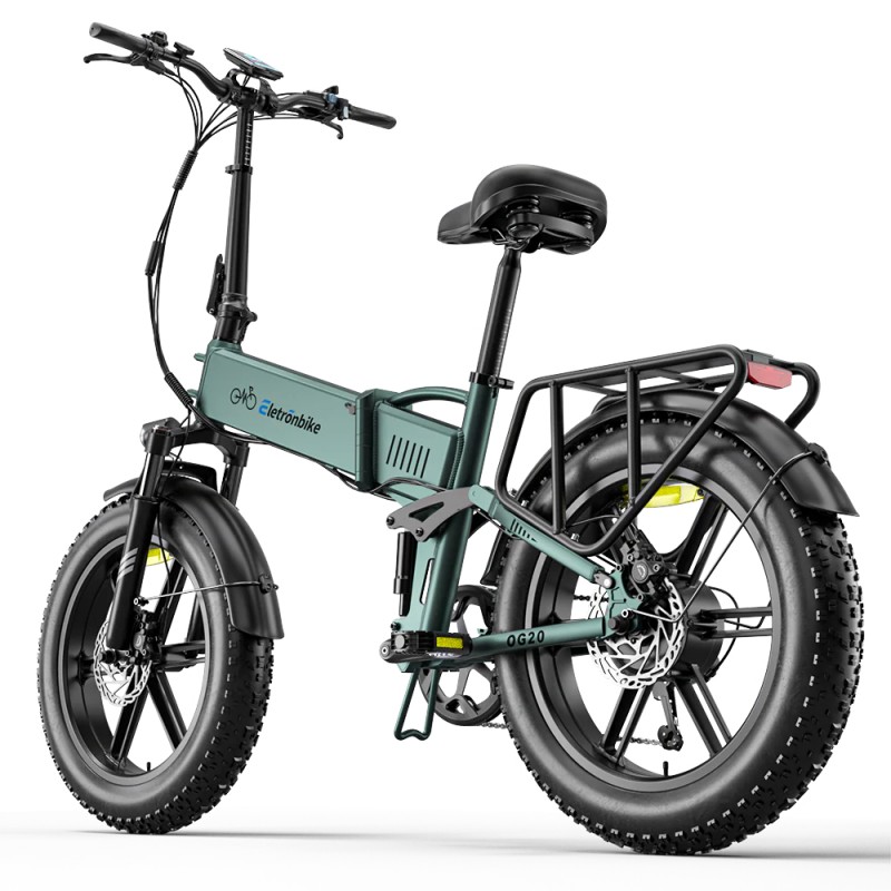 Električni sklopivi bicikl ELETRONBIKE OG20 (20", 250W, 48V 13Ah) zelena boja-3