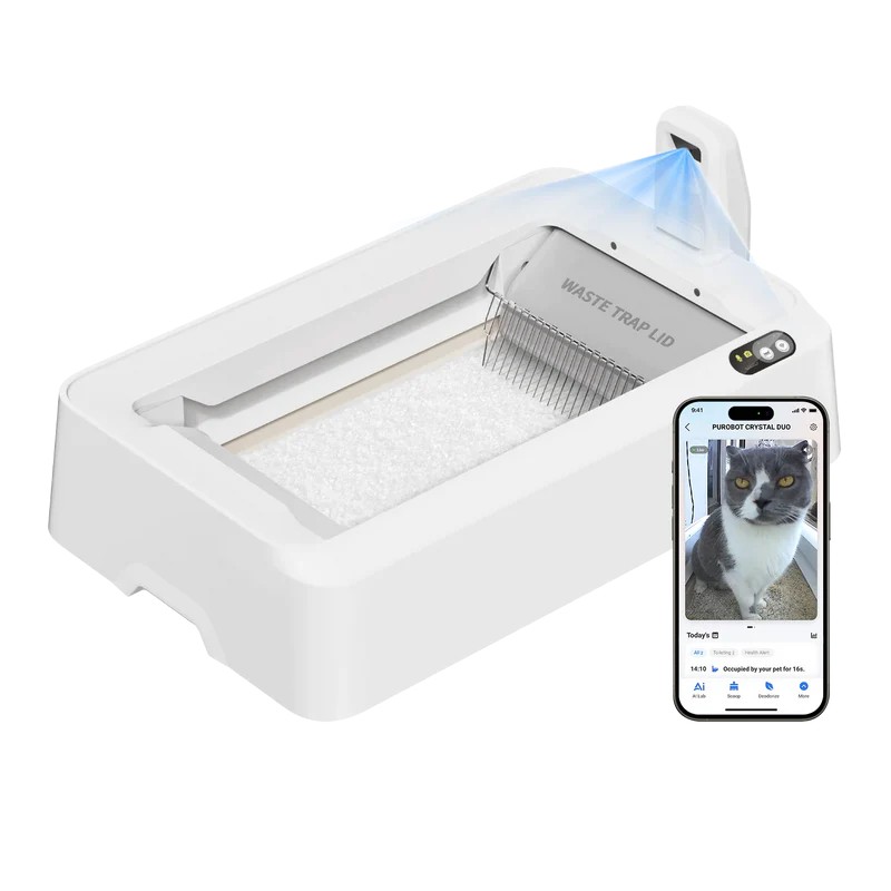 Pametni WC za mačke PETKIT Purobot Crystal Duo s AI kamerom