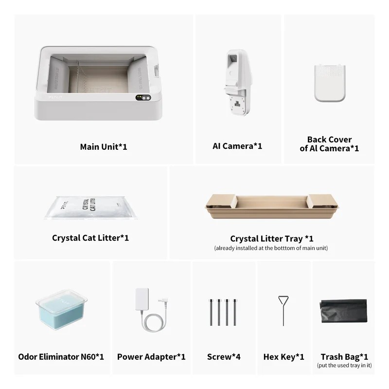 Pametni WC za mačke PETKIT Purobot Crystal Duo s AI kamerom-2