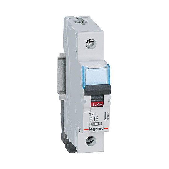 Automatski osigurač LEGRAND TX3 403357, 1P, 16A, B karakteristika, 6kA-0