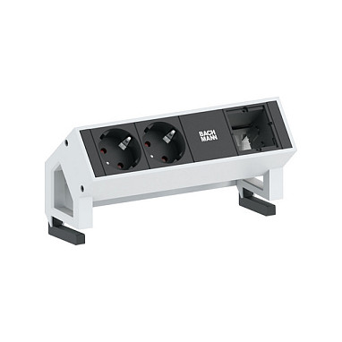 Ugradbena letva s utičnicama BACHMANN DESK 2 (2x Schuko, GST18 priključak)