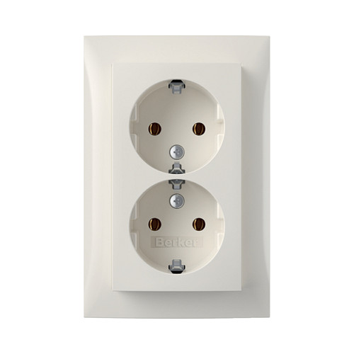 Utičnica dvostruka BERKER S.1 Schuko (polarno bijela) - 47748989-0