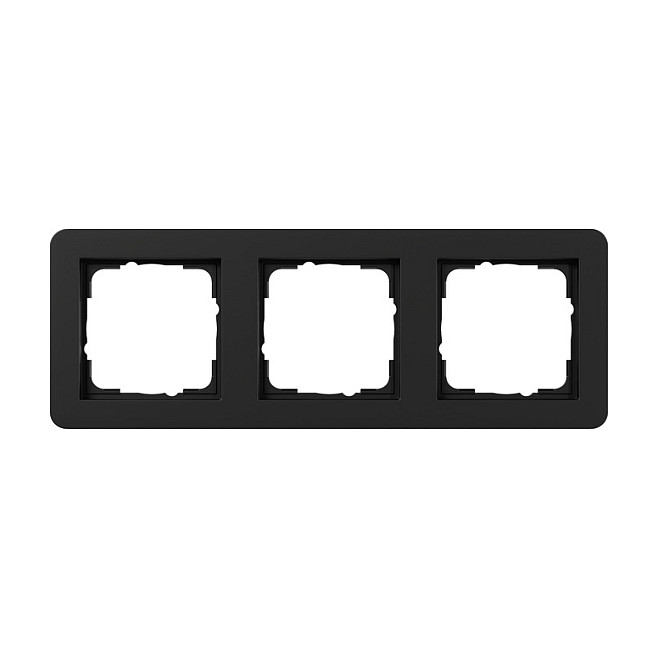 GIRA 0213153 Abdeckrahmen 3f Gira E1 Schwarz m-0