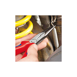 KNIPEX Flachrundzange mit Schneide verchromt 200 mm-2