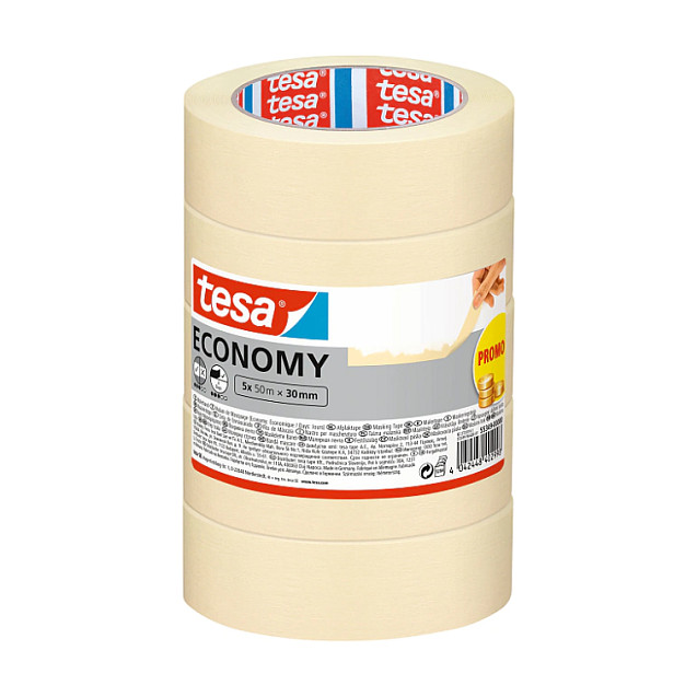 Soboslikarska traka TESA Malerband Economy 50m x 30mm (promo pakiranje 5 kom)