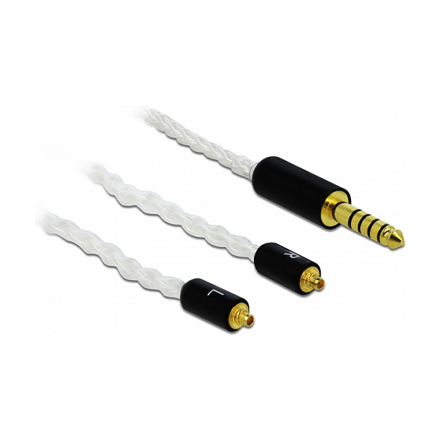 Audio kabel DELOCK 4.4 mm 5-pin na 2x MMCX, 1.2 m