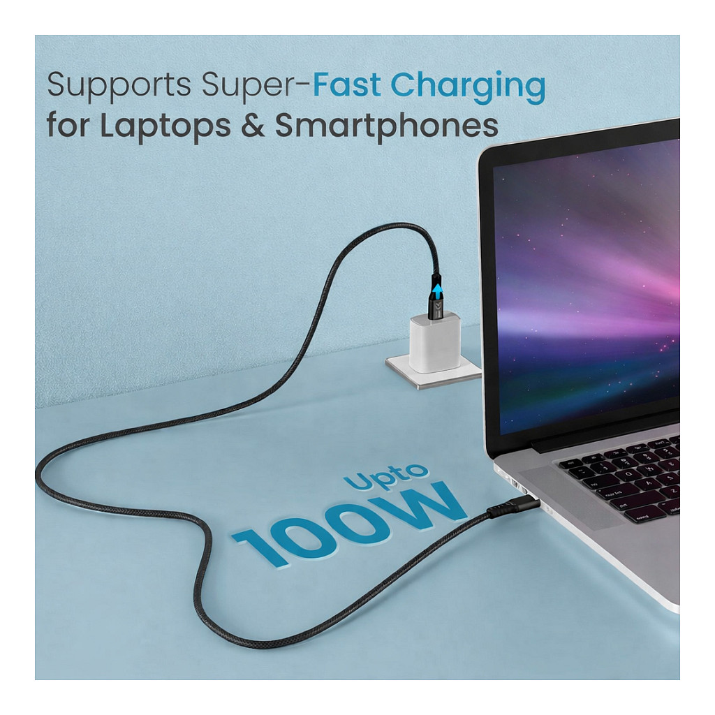 Equip Adapter USB-C->USB-C+HDMI PD100W 4K/ 60Hz 1.00m Alu.-4