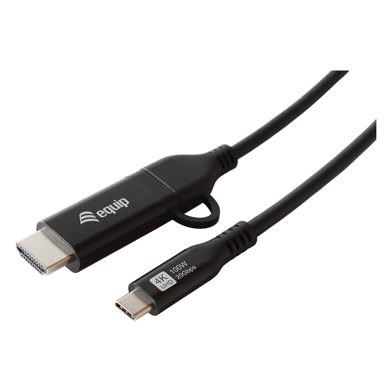 Equip Adapter USB-C->USB-C+HDMI PD100W 4K/ 60Hz 3.00m Alu.-1