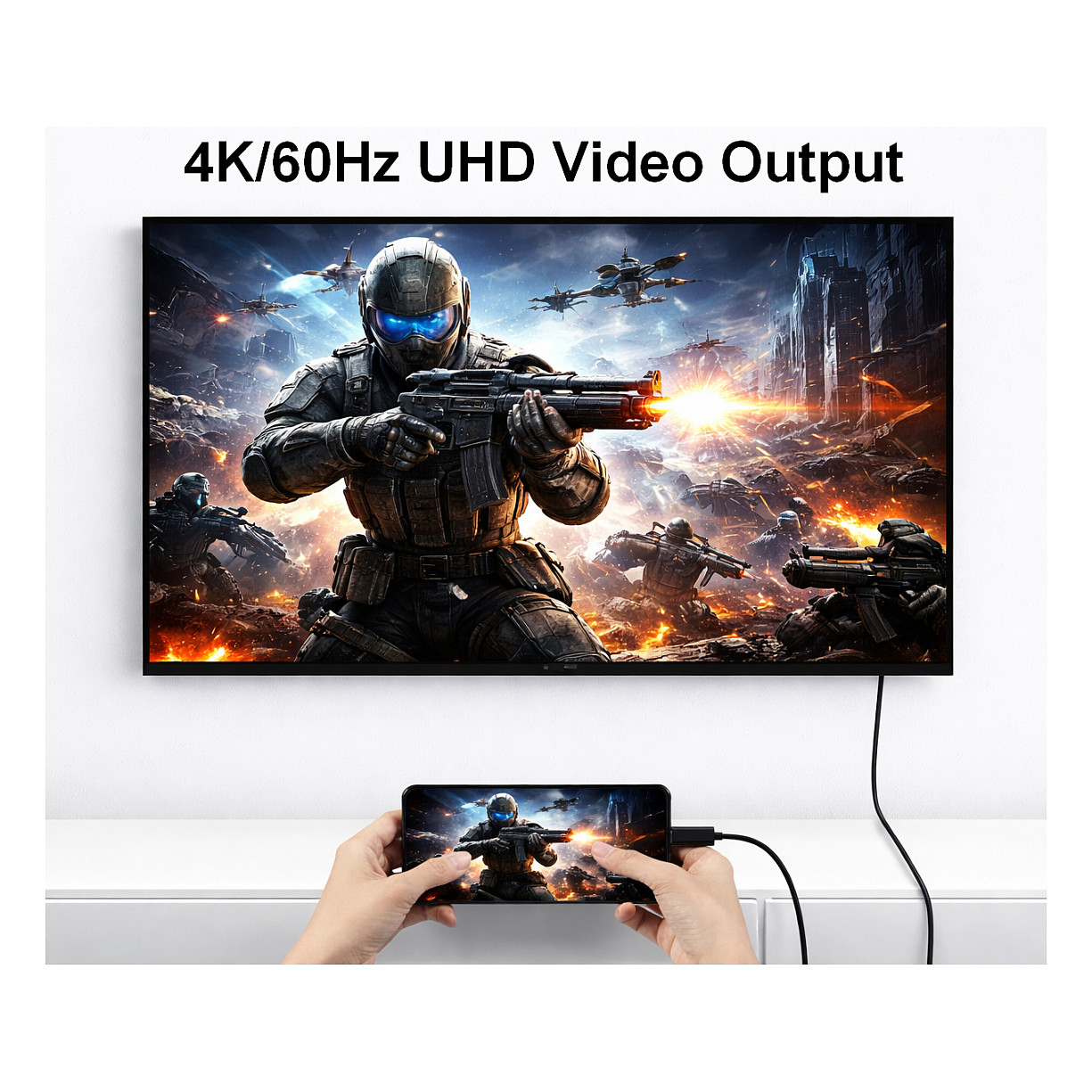 Equip Adapter USB-C->USB-C+HDMI PD100W 4K/ 60Hz 3.00m Alu.-3