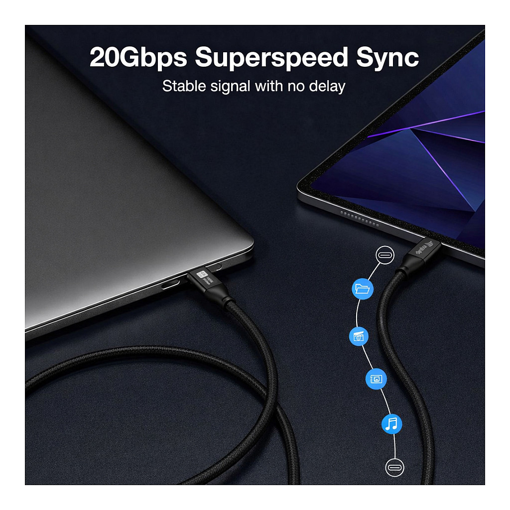 Equip Adapter USB-C->USB-C+HDMI PD100W 4K/ 60Hz 3.00m Alu.-8