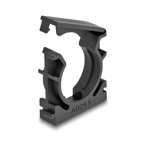 Delock Kabelschlauchhalter mit Verschlussclip 28,5 mm 4 StÃ¼ck schwarz