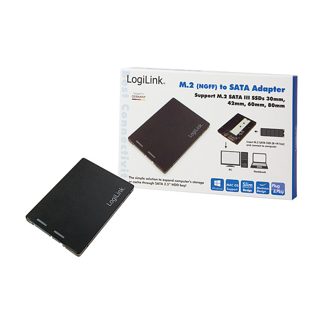 Adapter LOGILINK M.2 NGFF SSD na 2.5" SATA III, 7mm - AU0028-5