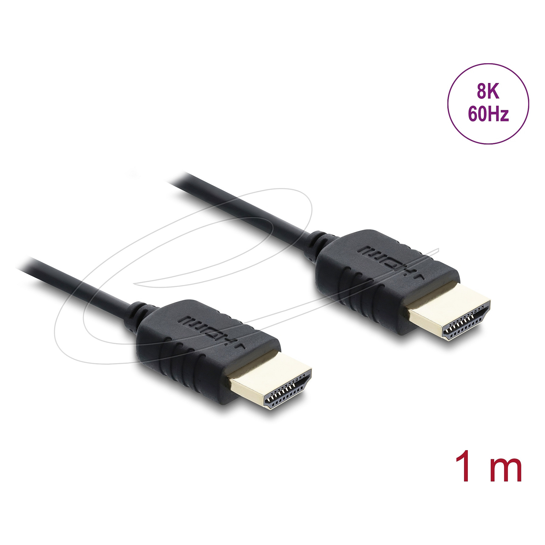 Delock Koaxiales High Speed HDMI Kabel 8K 60 Hz 48 Gbps mit Geflechtmantel 1 m-1
