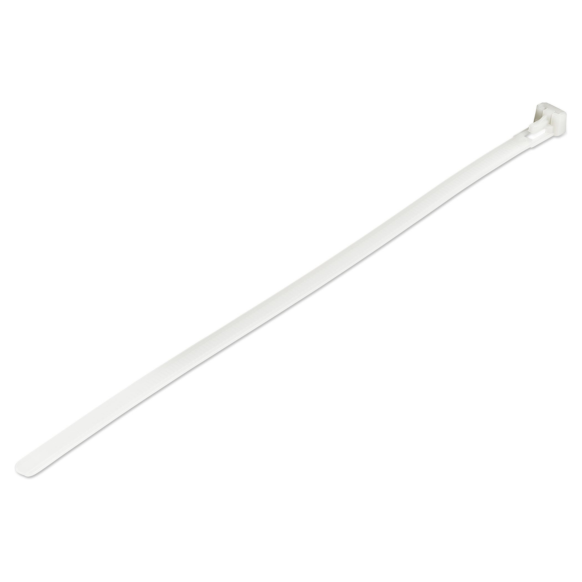 STARTECH.COM Kabelbinder - 254x7mm wiederverwendbar lsbare Nylonbinder Innen- und Aussenbereich 94V-2/UL weiss 100 Stck-0