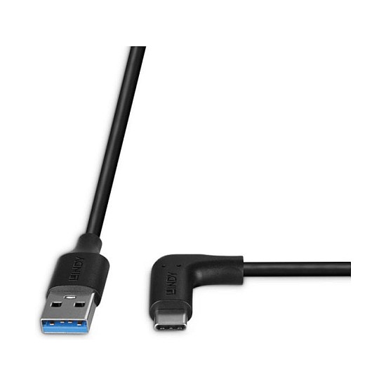 LINDY 1.5m USB 3.2 Typ A an C Kabel 90 Grad gewinkelt-3