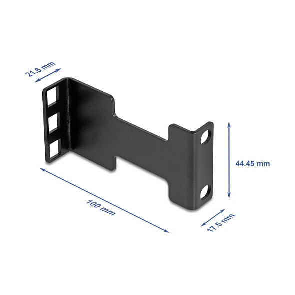 Delock Server Rack Tiefenerweiterung Adapter Montagekit zur VerlÃ¤ngerung der Montagetiefe bis 10 cm 1 HE schwarz-1