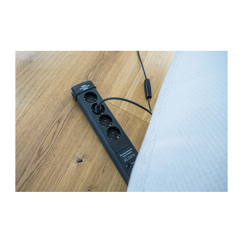Produžni kabel s prenaponskom zaštitom BRENNENSTUHL Premium-Line (4 utičnice, 1.8m), crna boja-5