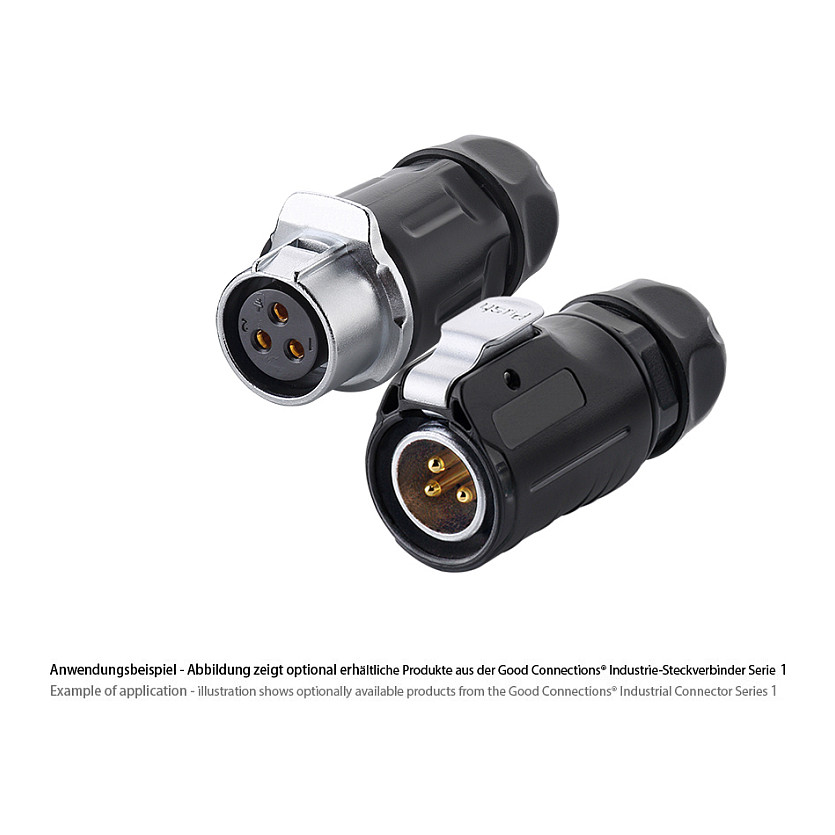 Good Connections Industrie-Stecker S1 - Power 3-Pin M20-4
