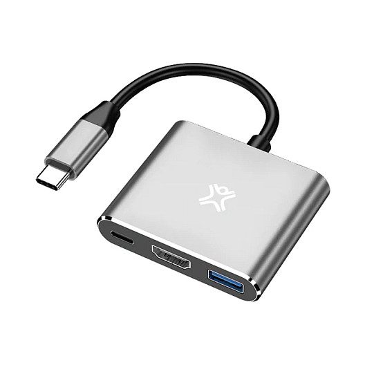 USB-C Hub XTREMEMAC Type-C 3-u-1 (HDMI, USB-A, USB-C PD)