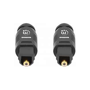 MANHATTAN Toslink Digitales Optisches Audiokabel 2 x Toslink S/PDIF-Stecker 1m vergoldete Kontakte schwarz-3