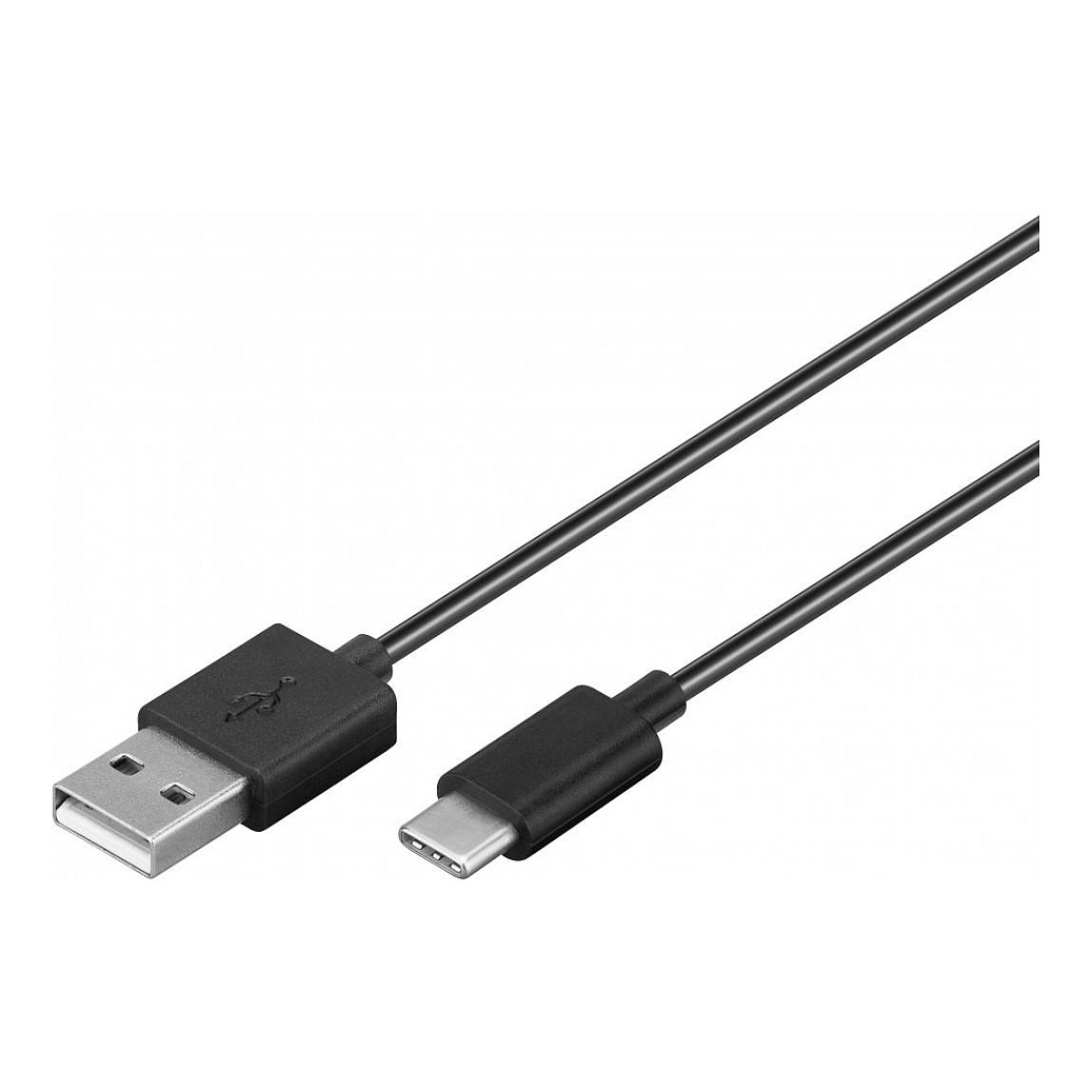 USB-C Lade- und Synchronisationskabel, 2 m, Schwarz - fÃ¼r GerÃ¤te mit USB-C Anschluss, Schwarz