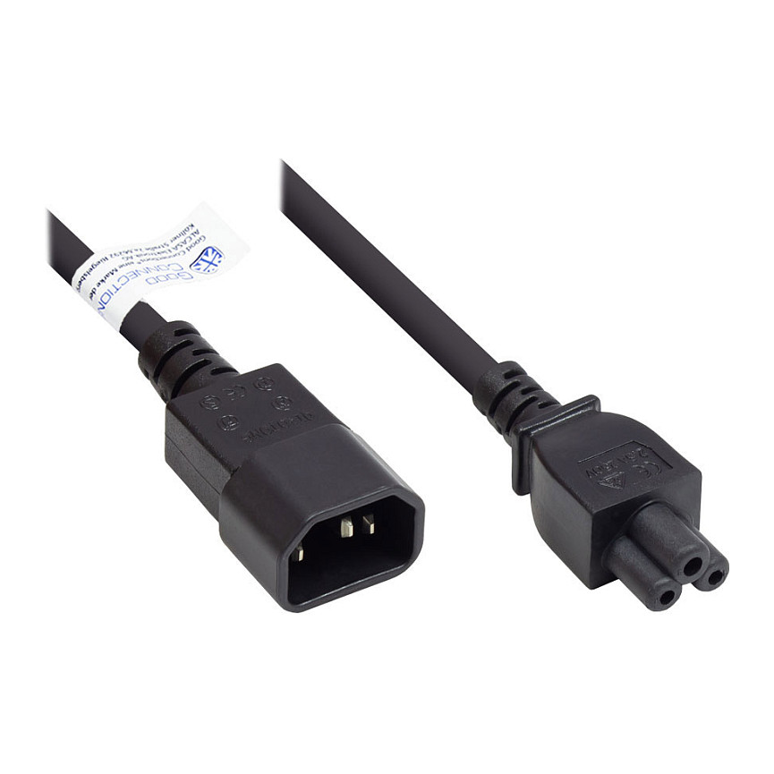 GoodConnections C14 > C5 2m KaltgerÃ¤teverlÃ¤ngerung Schwarz