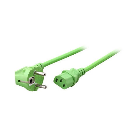 Strujni kabel EFB ELEKTRONIK Schuko 90° na C13 180° (3m, zelena boja)