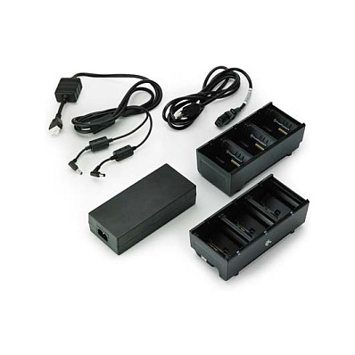 Zebra 3-Slot Battery Charger Connected via Y Cable - BatterieladegerÃ¤t - AusgangsanschlÃ¼sse: 3 - GroÃŸbritannien (Packung mit 2)