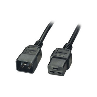 BACHMANN Netzkabel IEC320/C19-C20 16A/250V Kaltgerteanschluss schwarz 0,5m-0