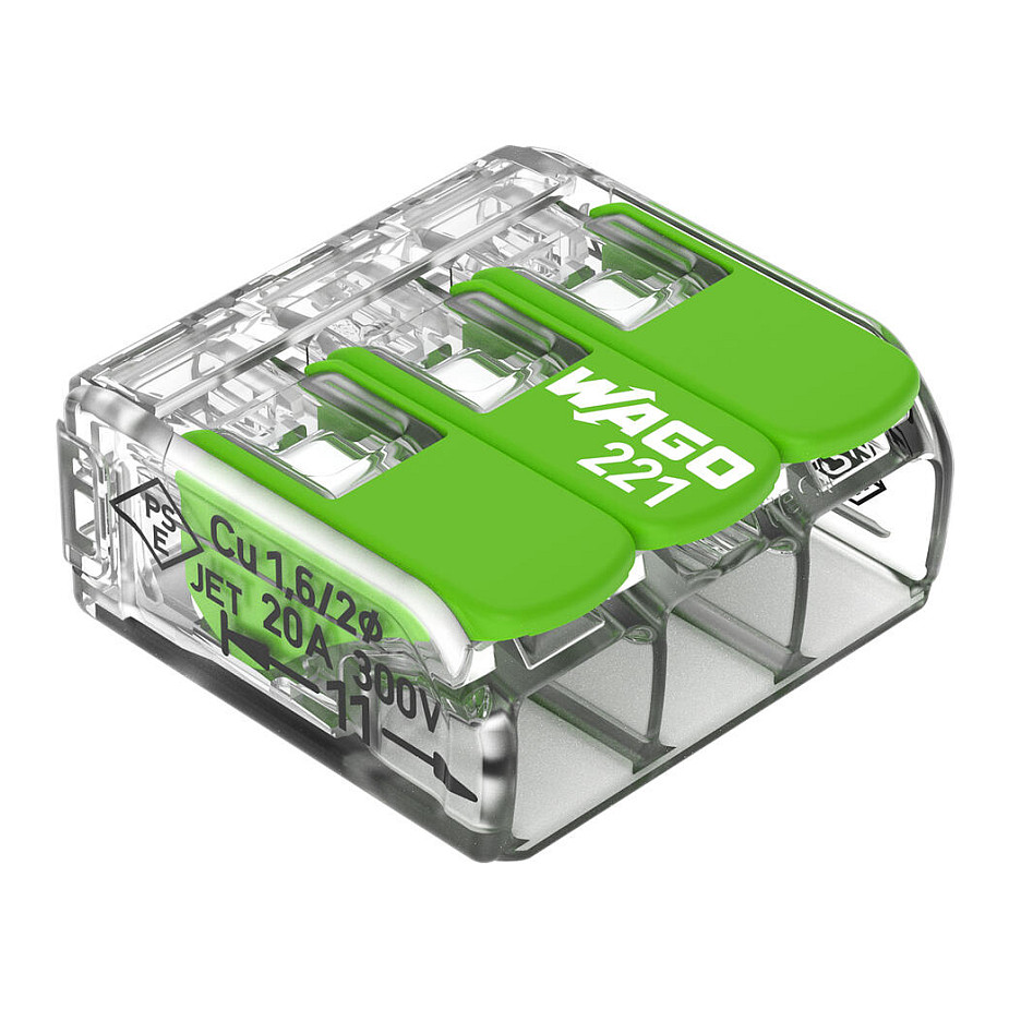Wago Serie 221 - 3*4mm (50 StÃ¼ck) Green Range