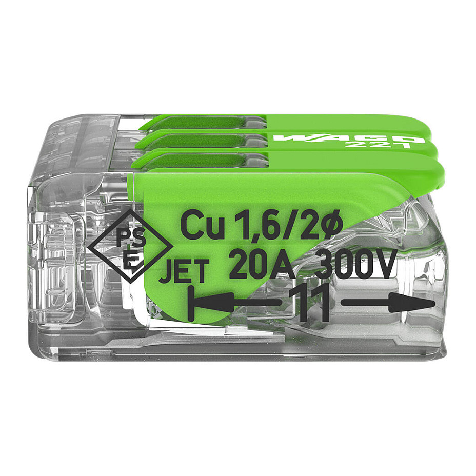 Wago Serie 221 - 3*4mm (50 StÃ¼ck) Green Range-1