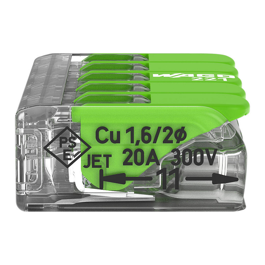 Wago Serie 221 - 5*4mm (25 StÃ¼ck) Green Range-1