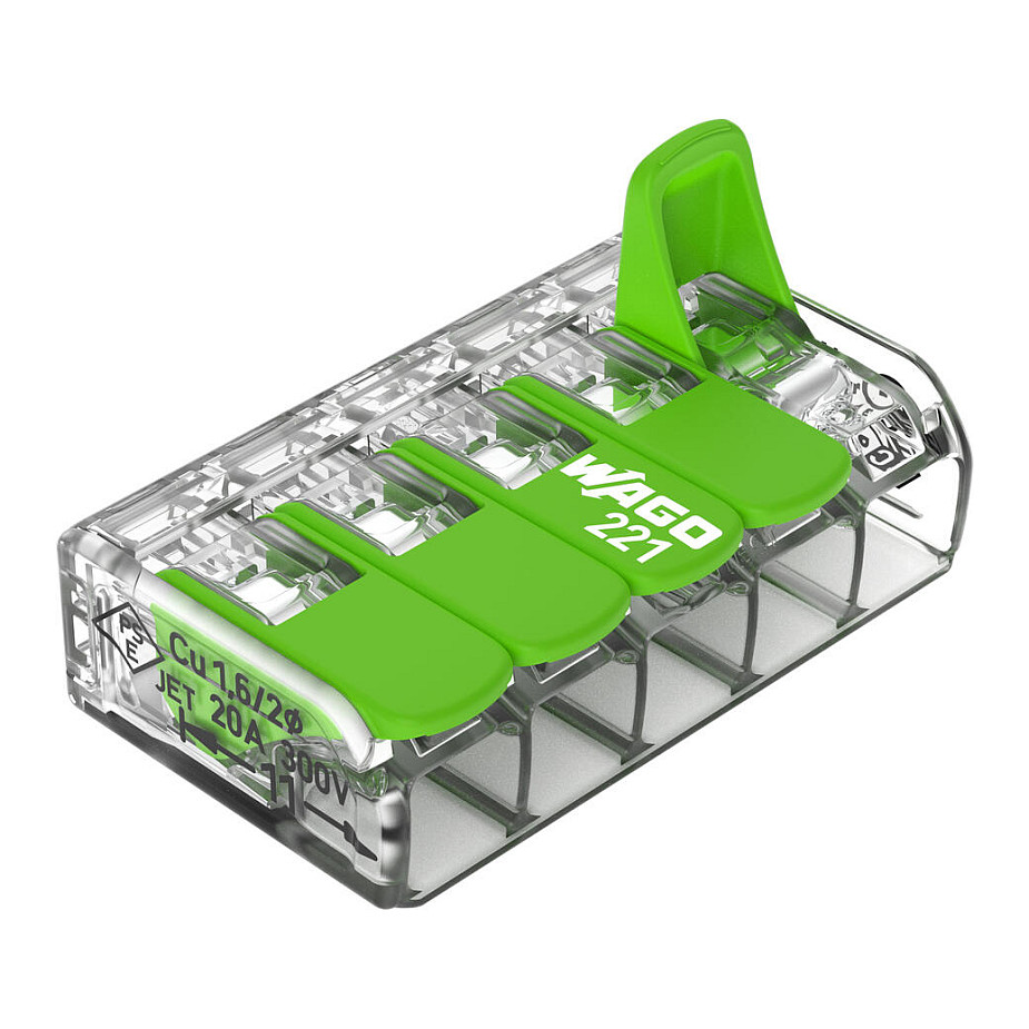 Wago Serie 221 - 5*4mm (25 StÃ¼ck) Green Range-3