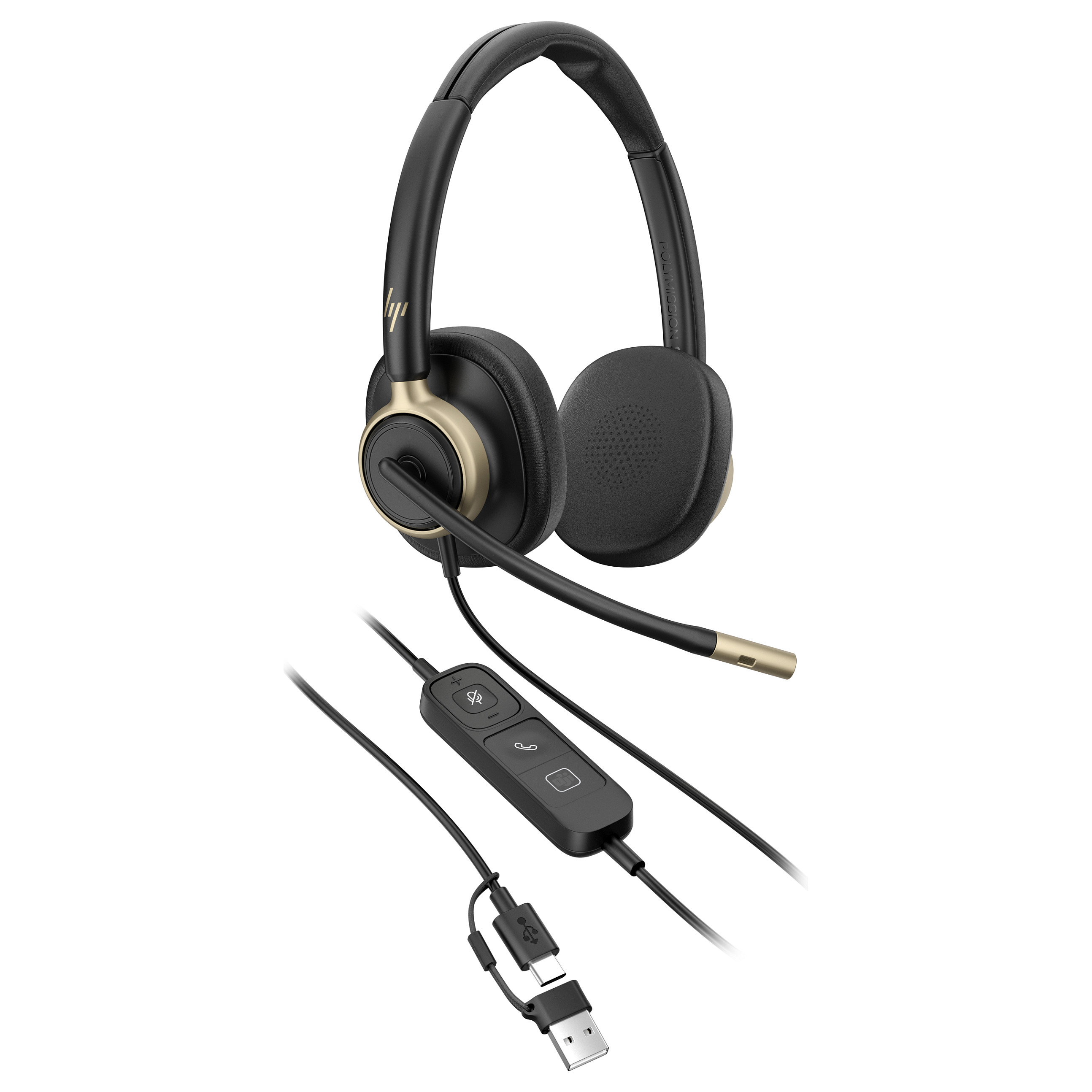 Slušalice HP POLY Mission 825 (USB-C, ANC, mikrofon)-9