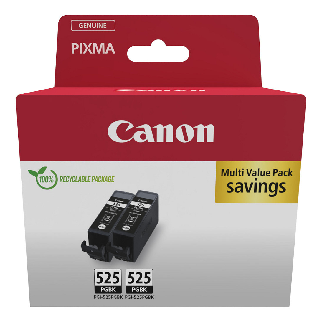 Canon 4529B017 2x Druckerpatrone schwarz PGI 525PGBK-0