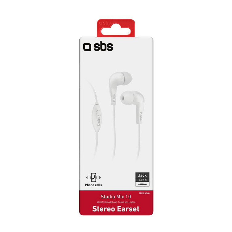Slušalice SBS Mix 10 (3.5 mm, mikrofon, bijela)-4