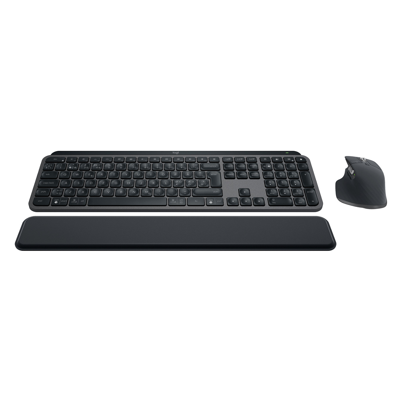 Komplet tipkovnica i miš LOGITECH MX Keys S Combo, bežični, Nordic layout, grafitna boja-3