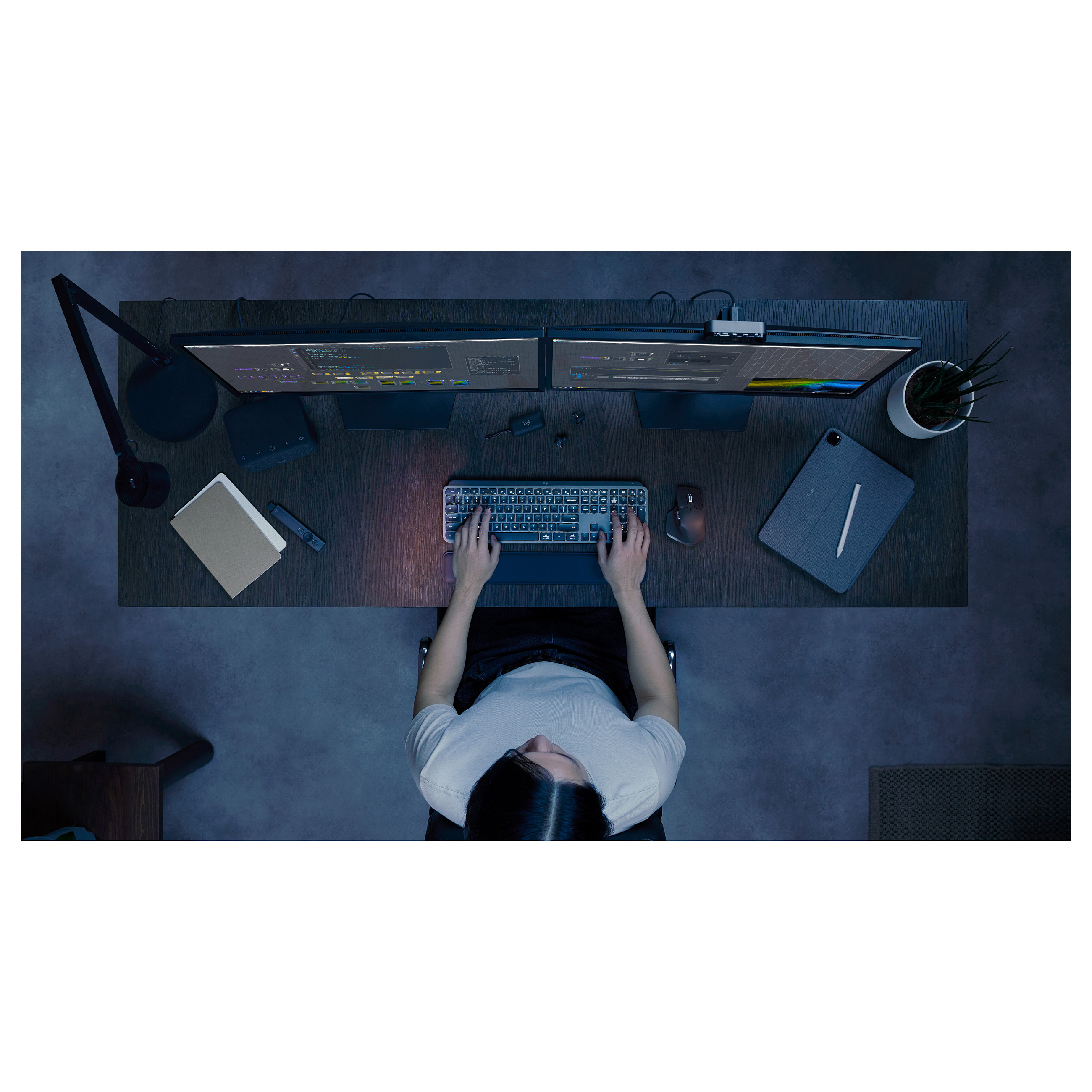 Komplet tipkovnica i miš LOGITECH MX Keys S Combo, bežični, Nordic layout, grafitna boja-5