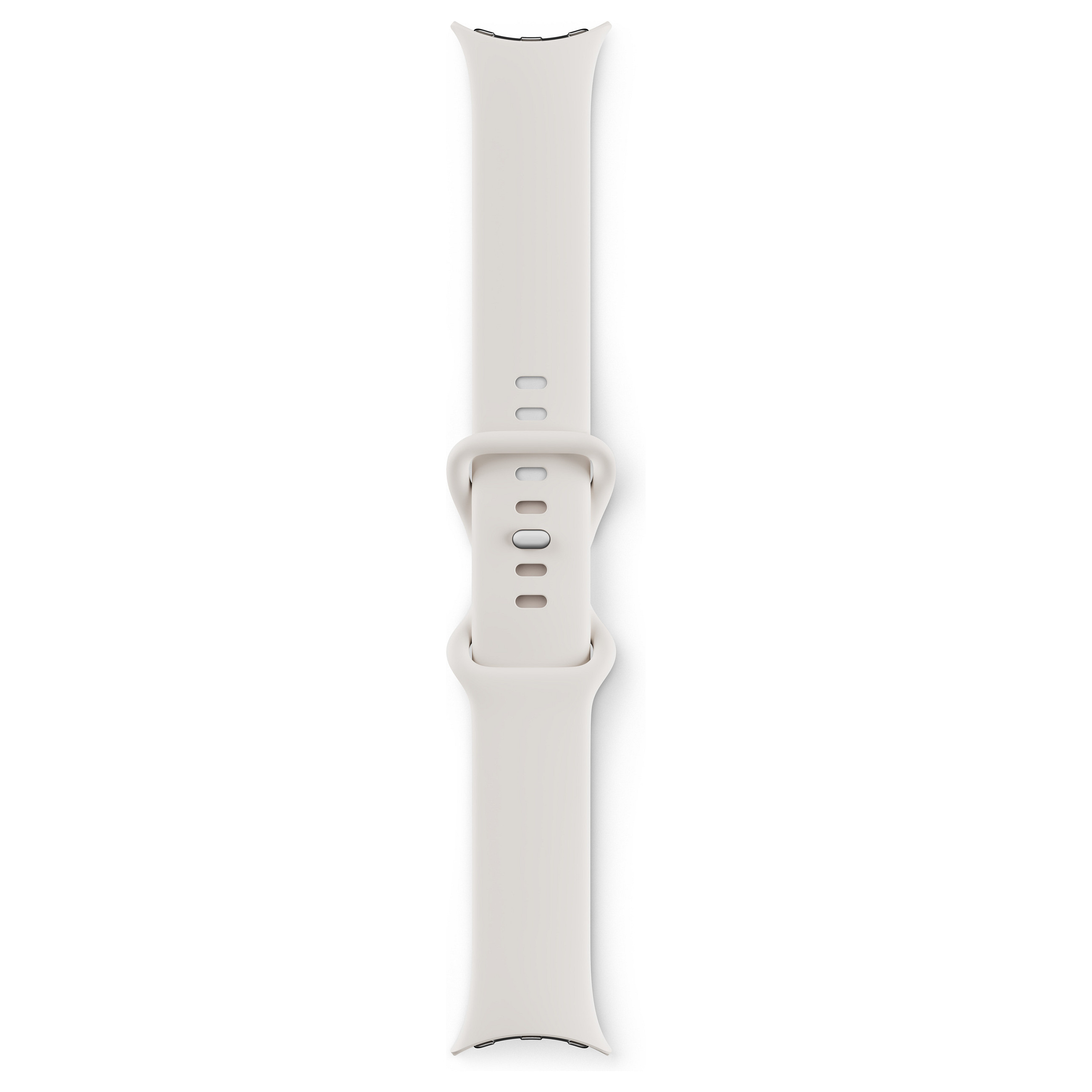 Google Pixel Watch polished silver stainless steel 41mm chalk active band DE-3