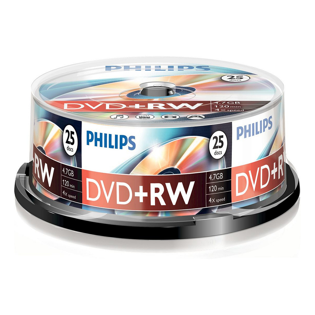 Medij za snimanje PHILIPS DVD+RW 4.7GB 4x (25 komada)-0