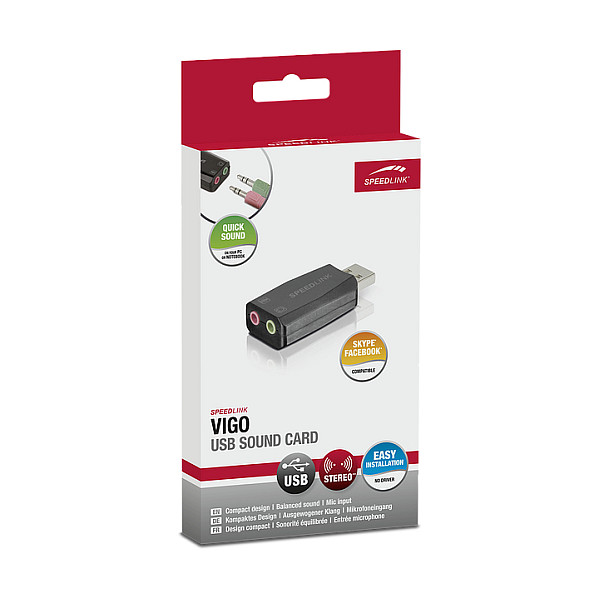 USB zvučna kartica SPEEDLINK VIGO crna boja-0