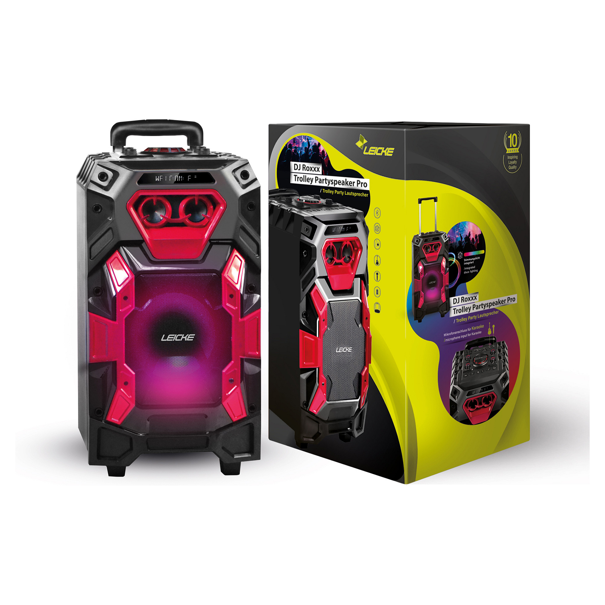 Prijenosni zvučnik LEICKE DJ Roxxx Trolley Pro (100W, Bluetooth, FM)-6