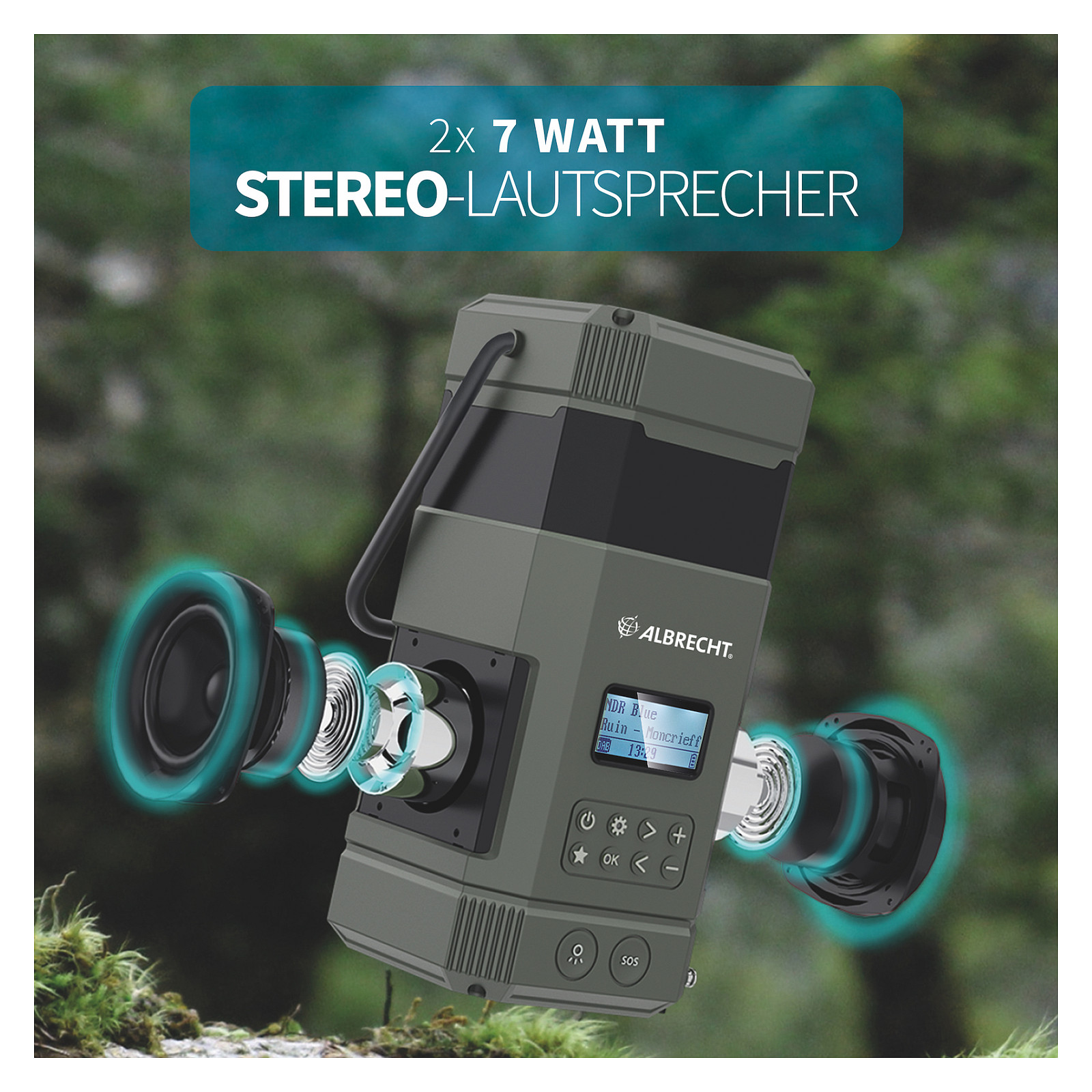 Albrecht DR 114 Outdoor Campingradio DAB+/UKW-1
