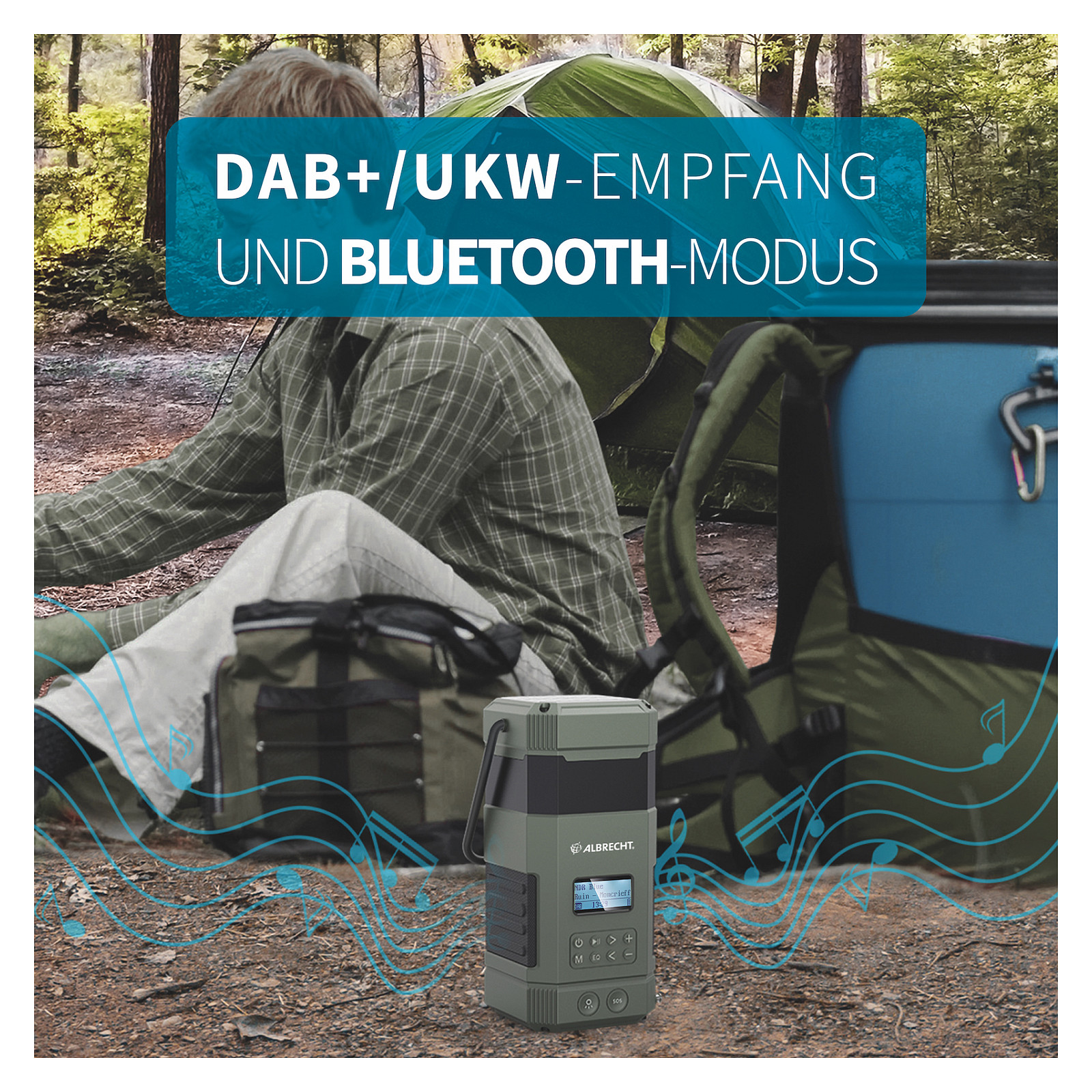Albrecht DR 114 Outdoor Campingradio DAB+/UKW-4