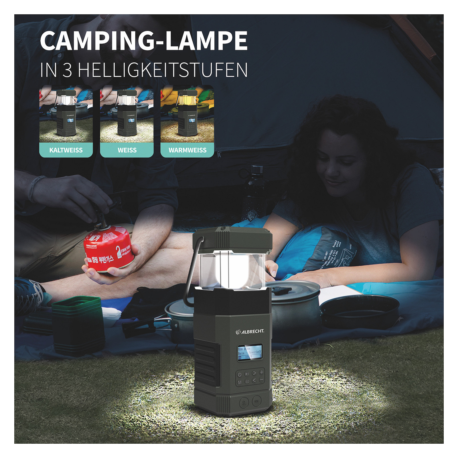 Albrecht DR 114 Outdoor Campingradio DAB+/UKW-5