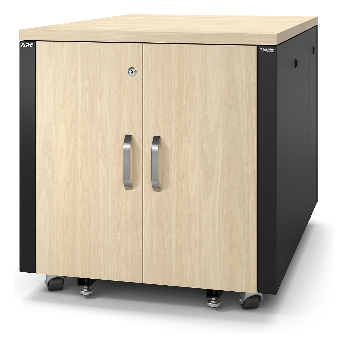 Zvučno izolirani serverski ormar APC NetShelter CX 12U (19", Svijetli Hrast)-1