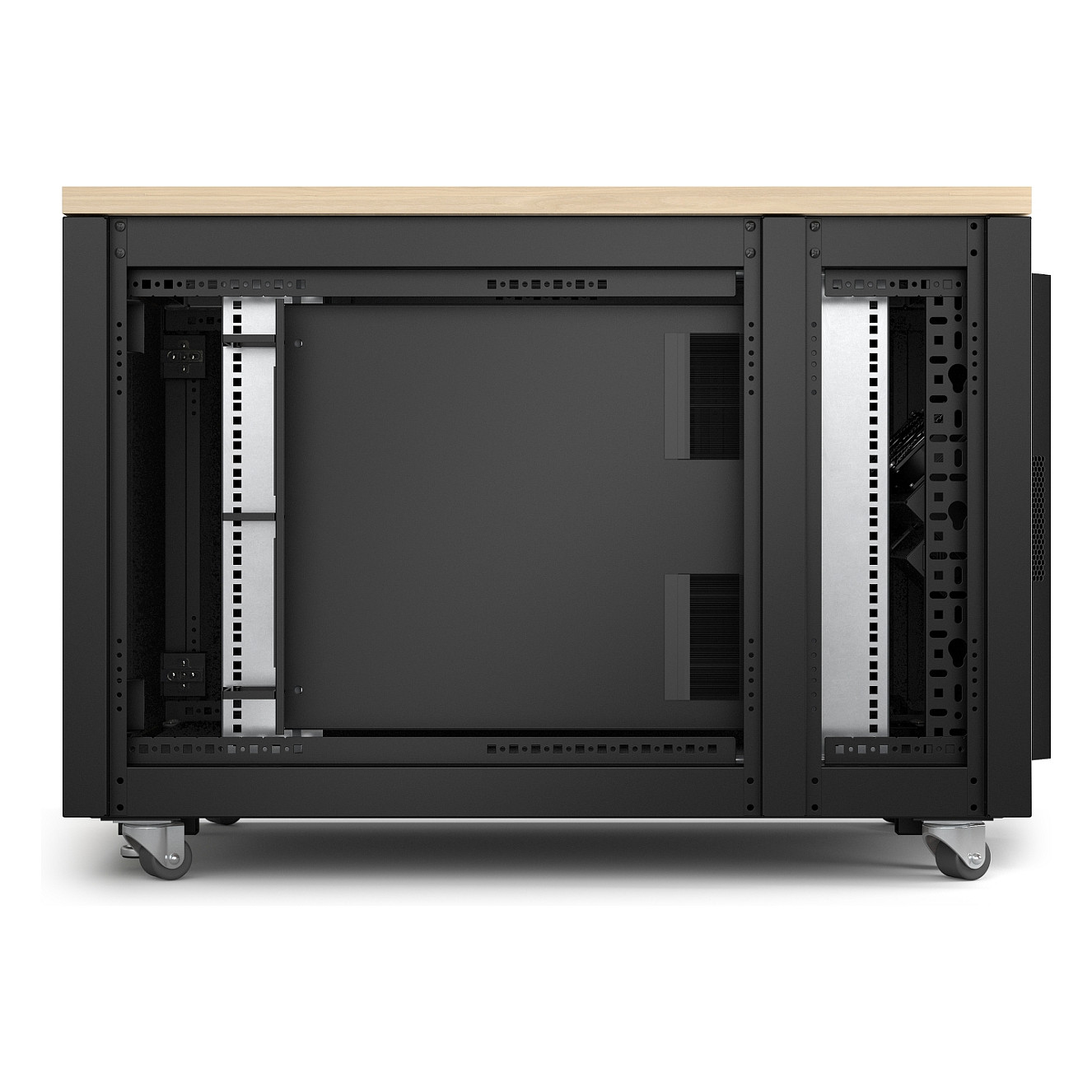 Zvučno izolirani serverski ormar APC NetShelter CX 12U (19", Svijetli Hrast)-3