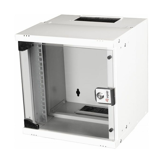 Equip 10" WandgehÃ¤use GlastÃ¼r ECO 300x300mm 6U grau